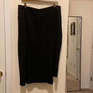 Wrinkle resistant dress pants with skirt overlay